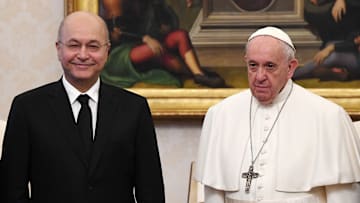 Pope Francis Meets President Of Iraq Barham Salih