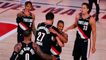 Jusuf Nurkic celebrated as a conquering hero.