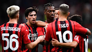 La festa del Milan dopo un gol 