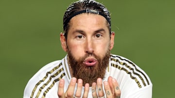 Sergio Ramos buteur dans le match Real Madrid CF v Getafe CF  - La Liga