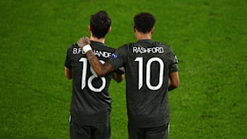 Bruno Fernandes e Marcus Rashford