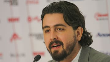 Amaury Vergara en conferencia de prensa.