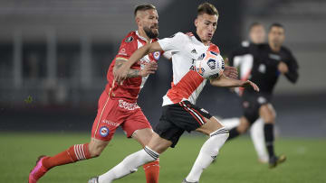 Braian Romero en su debut con River Plate