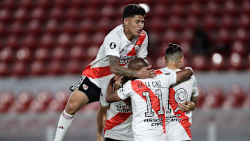 River Plate v Nacional - Copa CONMEBOL Libertadores 2020 - River festeja el 2 a 0 de la ida.