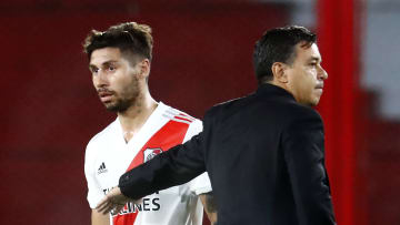 River Plate v Palmeiras - Copa CONMEBOL Libertadores 2020 - Gonzalo Montiel, consolado por Gallardo.