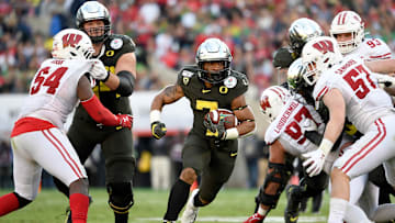 Oregon defeated Wisconsin 28-27 in the Rose Bowl.