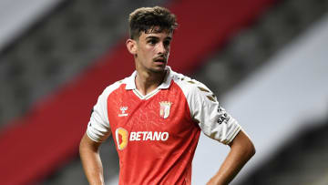 Francisco Trincao durante un partido con el SC Braga