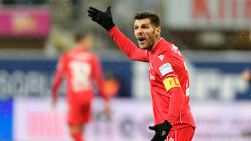 Christopher Trimmel vom 1. FC Union Berlin droht erneut Ärger. Christopher Trimmel vom 1. FC Union Berlin droht erneut Ärger.