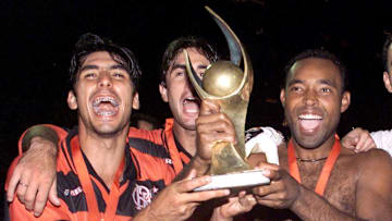 Il Flamengo festeggia la vittoria nella Copa Mercosur