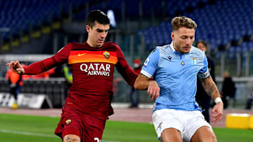Mancini e Immobile nell'ultimo derby
