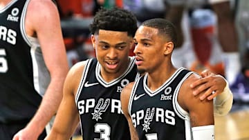 San Antonio Spurs Keldon Johnson, Dejounte Murray