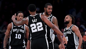 San Antonio Spurs LaMarcus Aldridge, Rudy Gay, DeMar DeRozan, Patty Mills