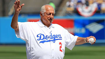 Los Angeles Dodgers legendary manager Tommy Lasorda