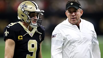 New Orleans Saints quarterback Drew Brees and head coach Sean Payton