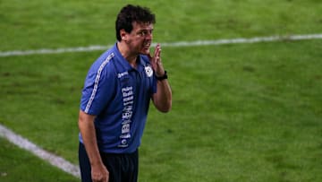 Fernando Diniz evitou se comprometer muito na entrevista coletiva após vitória do Santos. 