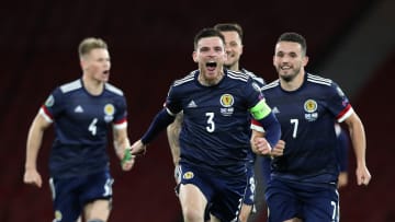 Andy Robertson et les Écossais ont pris le dessus sur Israël aux tirs au but. 