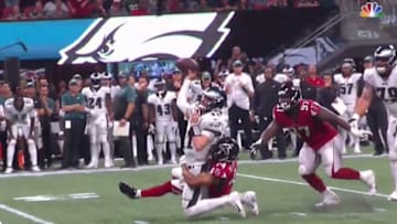 Carson Wentz gives Eagles lead on gutsy fourth quarter drive on Sunday against Falcons.