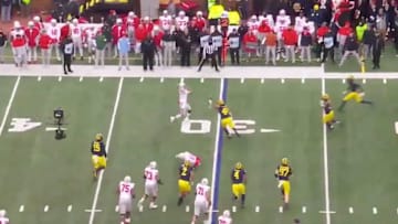 Ohio State's Justin Fields visited the medical tent right before throwing a TD dime in Ann Arbor