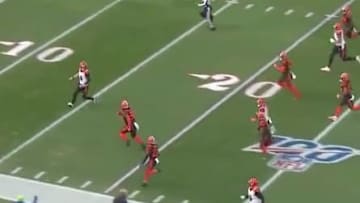 The Browns got on the board on Sunday with a Denzel Ward pick-six of Andy Dalton. 