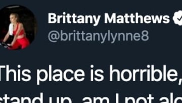 Patrick Mahomes' girlfriend Brittany Matthews claims that Patriots fans were hostile towards her. 