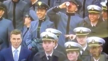 There could have been a white power sign shown at the Army-Navy game