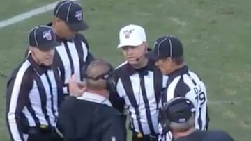 Oakland Raiders fans shower refs with "BS" chant