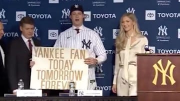 Gerrit Cole brought out his famous sign from the World Series