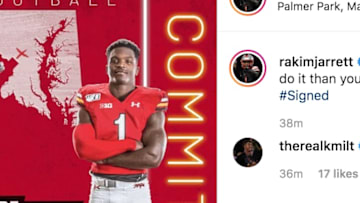 Rakim Jarrett announces flip to Maryland on instagram