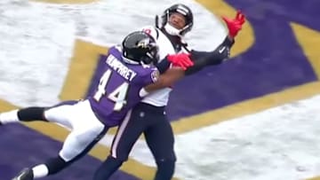 DeAndre Hopkins getting mauled by Ravens DB Marlon Humphrey in Week 11. 