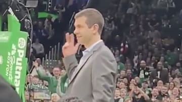 Brad Stevens got the Celtics crowd pumped up for Tacko Fall.