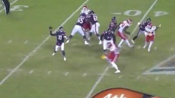 Down by 20 points, Mitchell Trubisky actually threw a checkdown on fourth and 23 vs. the Chiefs.