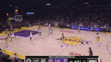 ESPN's new camera angle for Los Angeles Lakers vs Los Angeles Clippers on Christmas Day. 