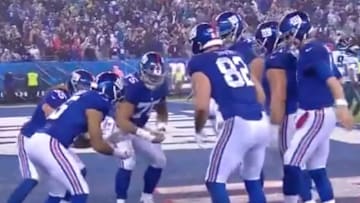 The New York Giants pulled off a college-themed touchdown celebration.