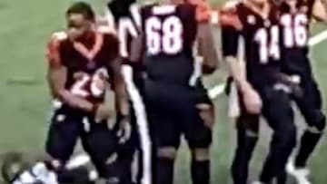 Joe Mixon took out a ref with his helmet after trying to celebrate.