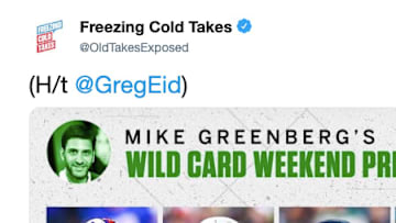 ESPN's Mike Greenberg got every single prediction wrong for the Wild Card Round.
