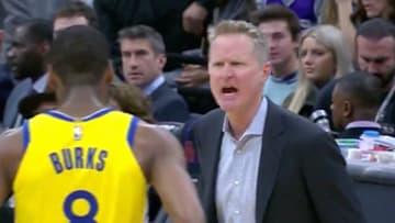 Warriors coach Steve Kerr let the officials have it on Monday night against the Sacramento Kings.
