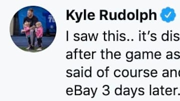 Minnesota Vikings tight end Kyle Rudolph got duped by a member of the media Sunday.