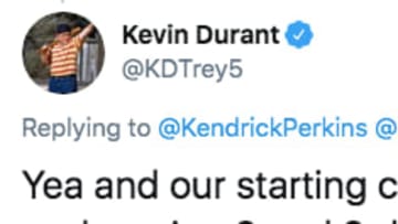 Kevin Durant did not have time for Kendrick Perkins disrespecting him. 