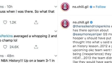 Gilbert Arenas has offered up his thoughts on the Kendrick Perkins-Kevin Durant Twitter war. 
