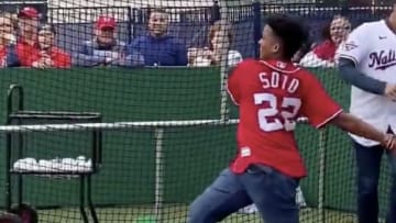 Washington Nationals outfielder Juan Soto's little brother took him deep Saturday afternoon