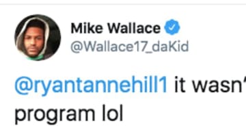 Mike Wallace praised Ryan Tannehill and called out the Dolphins in one tweet.