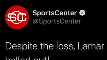 Sportscenter account deleted and reposted Tweet praising Lamar Jackson