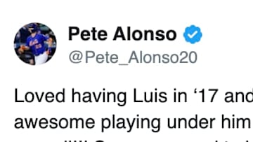 New York Mets star Pete Alonso loves Luis Rojas