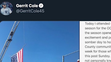 Gerrit Cole visited Orange Coast College after they lost their HC in Sunday's helicopter crash