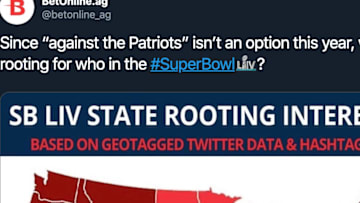 A map depicting the state-by-state rooting interest for Super Bowl LIV has emerged