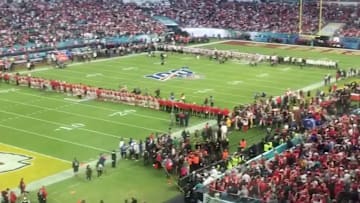 The Chiefs and 49ers honor Kobe Bryant by lining up at the 24-yard line before Super Bowl LIV.