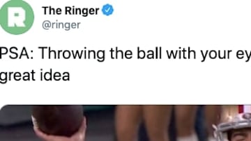Jimmy Garoppolo actually threw an interception with his eyes closed during Super Bowl LIV.