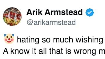 49ers defensive end Arik Armstead clapped back at writer who predicted team would go 6-10.