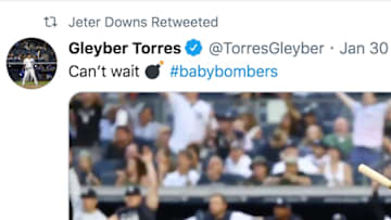 Jeter Downs was just traded to the Red Sox but his Twitter account indicates he's a Yankees fan.