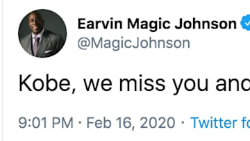 Magic Johnson tweets message to Kobe Bryant